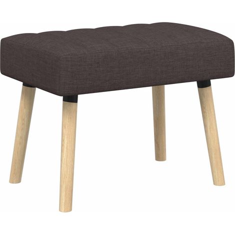 Channel-Tufted Bench Dark Brown 60 x 40 x 45 cm Fabric vidaXL