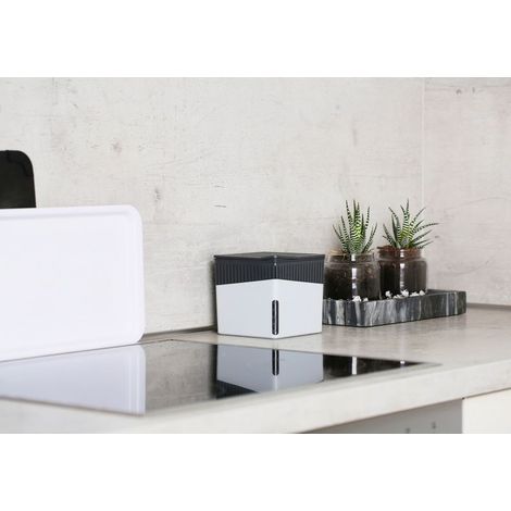 Déshumidificateur Cube Blanc 2 x 1000 g jusqu'à 80 m3 absorbeur d'humidité anti-humidité maison déshumidificateur sans électricité bloc recharge déshumidificateur lutte contre l'humidité