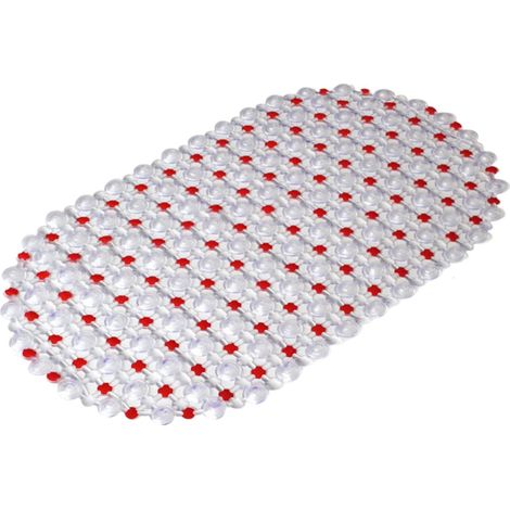 Tapis Anti-Dérapant Salle De Bain - En TPE Transparent Avec Ventouses - Pour Baignoire Et Douche - 68 x 38 cm (1/4)