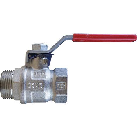 Vanne boisseau sphérique - Laiton - Mâle/Femelle - Manette 26x34 (1/5)