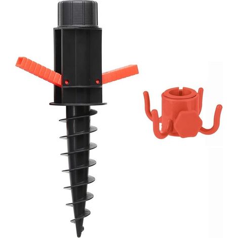 1 soporte para sombrilla de playa o de suelo con anclajes para mástiles de sombrilla de hasta 20-30 mm (1/5)