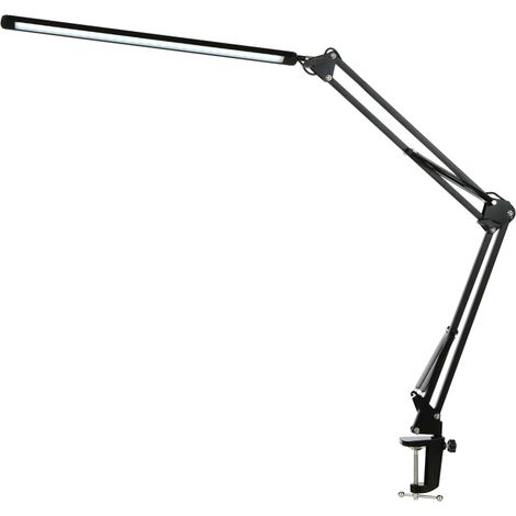 Beyamis Lampe bureau LED pince - 3 couleurs 10 niveaux bras articulé (1/5)
