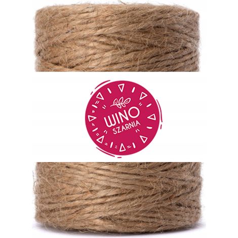 Juteschnur für Makramee, Bastelarbeiten und Dekorationen, Natur, 250 g – 2 mm (1/3)