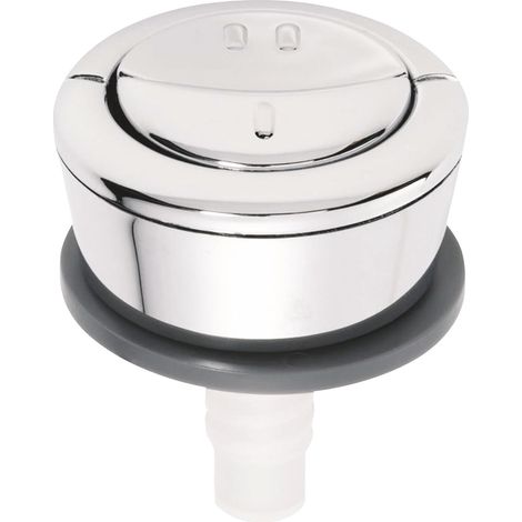 Bouton chasse d'eau wc double chasse pour mécanisme MW2, chromé (1/5)
