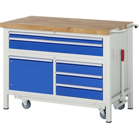 Etabli surélevé avec châssis abaissable modèle 8922 L 1250 x P 700 x H 880mm
