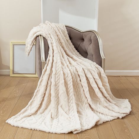 Couverture En Polaire - 100 x 120 cm - Pour Canapé Lit Ou Décoration Intérieure - 1 Pièce (1/4)