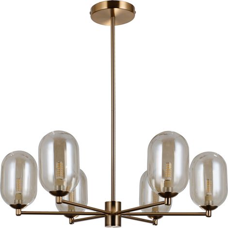 Italux Perano Suspension à plusieurs bras, bronze antique, 6xG9 (1/3)