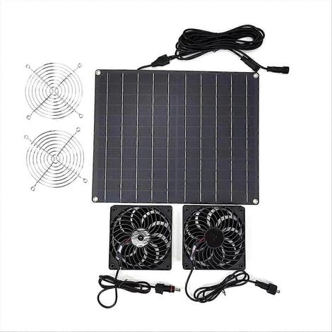 15 W 12 V solaire ventilateur évacuation ventilator panneau alimenté air extractor avec dual pour poulet house (1/5)