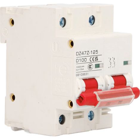 DC-Leistungsschalter 2P DZ47Z 125 100A DIN-Schienen-Miniatur für 1000V Solar-PV-Anlagen ROT (1/5)