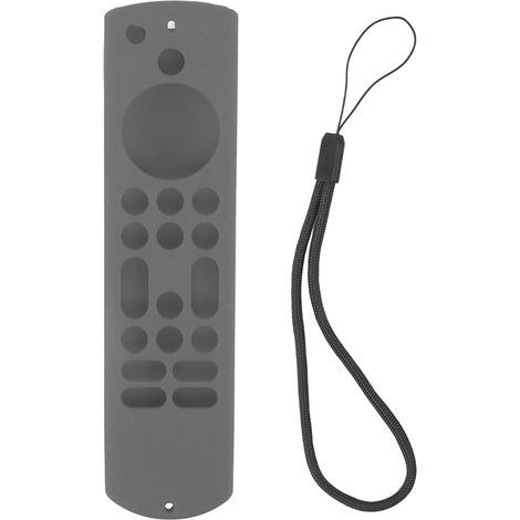 Weiche Silikonhülle für Amazon TV-Fernbedienung, stoßfest und wasserdicht, vollständig umschließend und mit präzisen Aussparungen, dunkelgraue Farbe. (1/5)