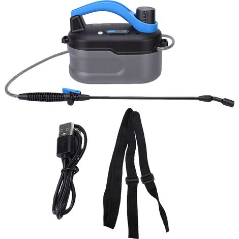 Pulvérisateur de jardin électrique, tige télescopique, sangle réglable, alimenté par batterie, pour cour 4L (1/5)