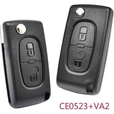 Coque de clé de voiture en silicone à 2 boutons pour Peugeot 308 207 307 3008 5008 807 Expert Citroën C2 C3 Picasso C4 C8 CE0523 (1/4)