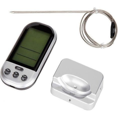 Thermomètre numérique pour barbecue, thermomètre sans fil pour four, testeur intelligent de température pour viande, alarme de compte à rebours. (1/5)