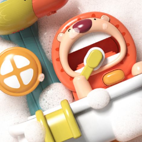 Spielzeuglöwe zum Baden mit Saugnapf, sommerliches Wasserspielzeug für Kinder. (1/5)