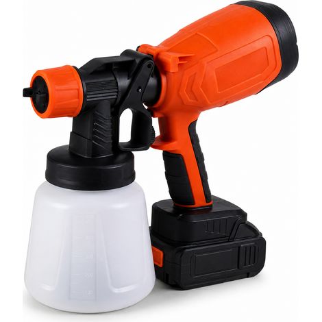 Portable Cordless Electric Paint Spray Gun Orange (1/5)