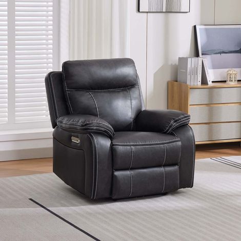 Vinson Electric Recliner Air Leather USB-C Charging Recliner Chair (1/5)