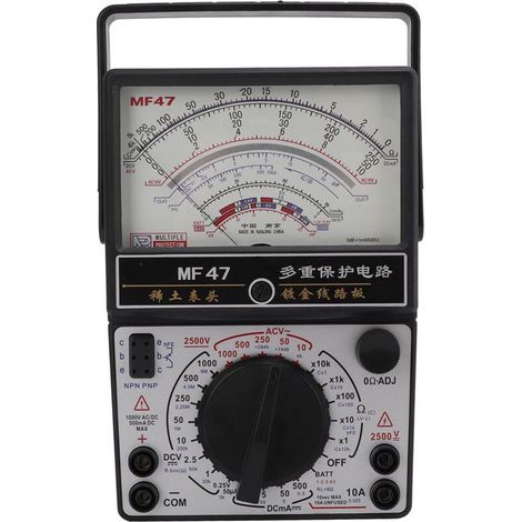 Multimètre Analogique Haute Précision Voltmètre Ampèremètre Pointeur Magnétique Interne Industriel (1/4)