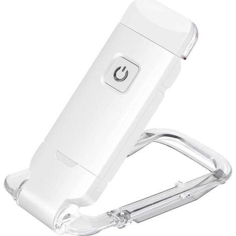 Luz de lectura LED recargable por USB, brillo ajustable, clip para ojos, lámpara portátil para libros, marcapáginas, luz de lectura, 1 unidad (lámpara caliente)