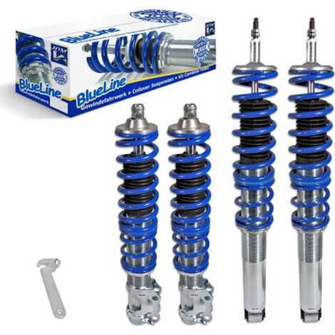 Kit suspension combiné fileté pour VW Golf 2 1983-1991 – Rabaissement 40-65mm avant/arrière – Charge maxi 980kg avant/900kg arrière – 13450666 – JOM