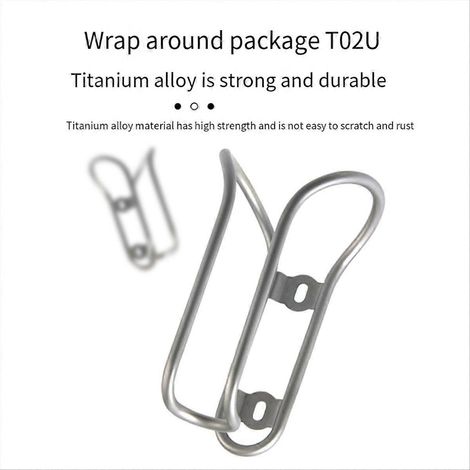 Support de bouilloire en alliage de titane pour vélo, avec vis, accessoire cyclisme, modèle A, fixations incluses, robuste et léger pour randonnées. (1/5)