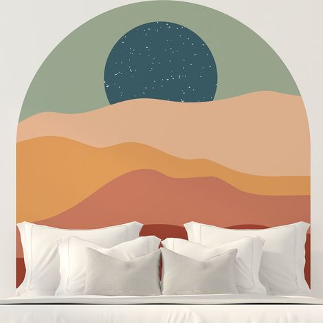 Papier peint intissé pré-encollé Dune et Étoiles – Fresque géante 60x60cm – Lessivable et ignifugé – Application facile sans colle (1/5)