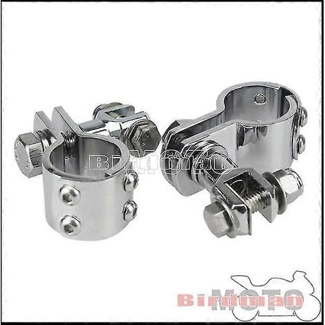 Motorrad-Motorschutzbügel-Fußrastenhalterung, verchromt, 1 1/2", 1 1/4", 1 1/8", 38 mm, passend für Harley Softail Cafe Racer