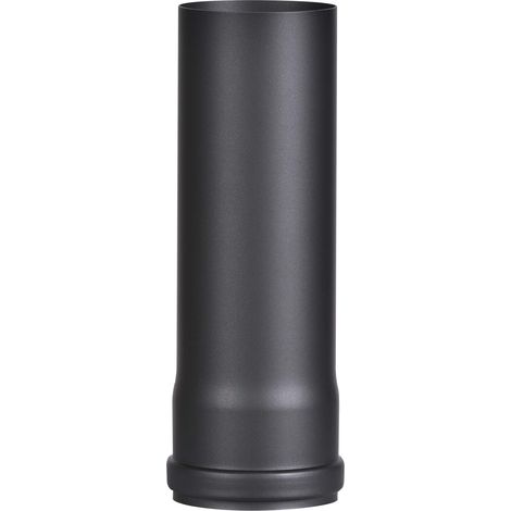 FIREFIX R100/2 - Tubo a pellet in acciaio spesso 1,2 mm, diametro 100 mm, per stufe a pellet e camini a pellet, Senotherm, nero, lunghezza 250 mm