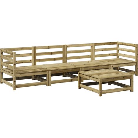Maison Exclusive - 5-tlg. Garten-Sofagarnitur Kiefernholz Imprägn