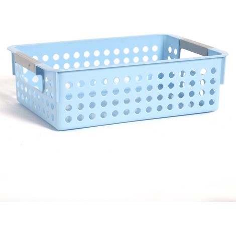 Panier de rangement divers - Usage domestique - Avec poignée - Blanc-27.518.314.5cm