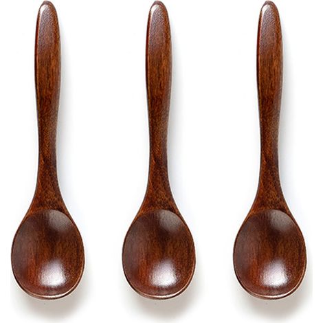 Cuillère à soupe écologique, cuillère à café, cuillère à thé, cuillère à miel, cuillère en bois naturel, accessoires de cuisine (3 pièces)