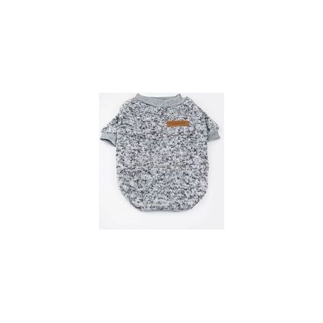 Pull manteau polaire pour chien, rose et gris, taille L (gris) –