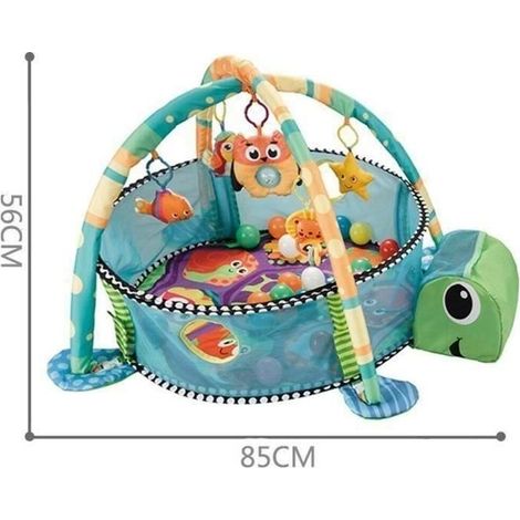 Tapis d'éveil Bébé Musical, 3 in 1 Activités Bébés Gym Tapis d'éveil Douceur transportable, Arche d'Éveil, tapis d'éveil et de jeux (1/3)
