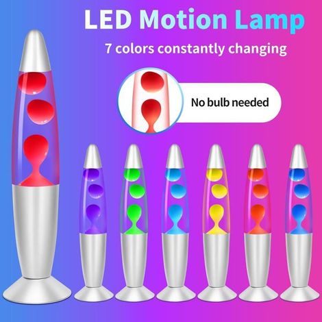 Lampe à Lave avec Cire en forme Fusée - Lampe Magma à Poser - 2 Ampoules incluses - 20 Watts - 34 cm - Verre et Aluminium - Vert