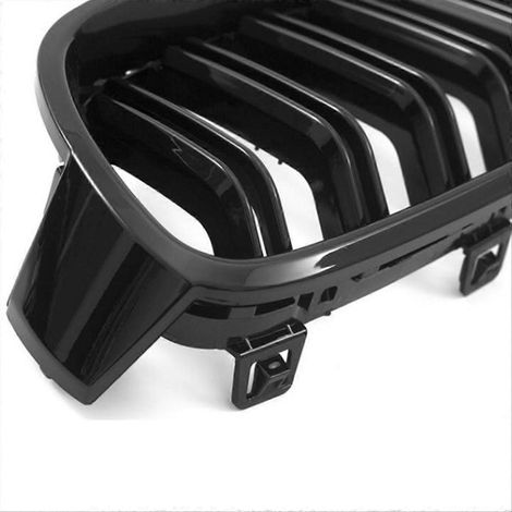 Kühlergrill in Schwarz für BMW 3er F30 F31 F35 2012-2018, Doppelsteg-Ausführung, verbesserter Mittelgrill (1/5)