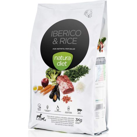 NATURA DIET DOG IBÉRICO & RICE 3 Kg (1/2)