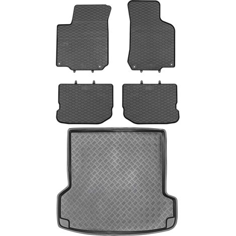 Set di tappetini in gomma per auto e tappetino per bagagliaio per Skoda Octavia I Kombi dal 1997 al 2004. (1/5)