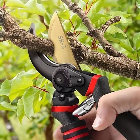 Sécateur professionnel en titane à lames croisées de 21,59 cm (T13) - Sécateur de jardin ultra-tranchant et puissant pour une taille et un élagage précis-AquaForge (1/5)