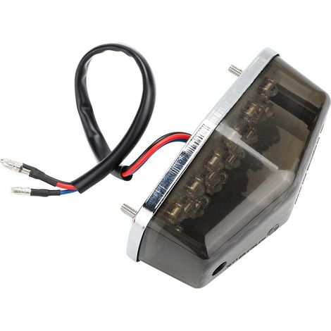 KIMISS Feu arrière de moto, feu arrière de moto LED, feu stop de stationnement, lampe accessoire de moto (fumé)