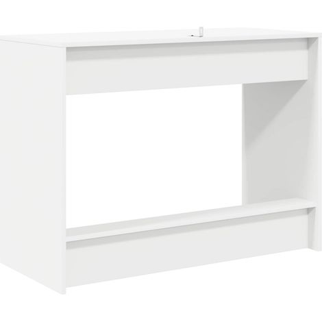 Bureau Table de travail Table d'écriture de lit Blanc 100 x 45 x 75 cm Bois d'ingénierie (1/5)