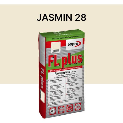 Joint carrelage intérieur et extérieur - 2 à 20 mm - Jasmin 28 - Sopro FL plus - 15 kg