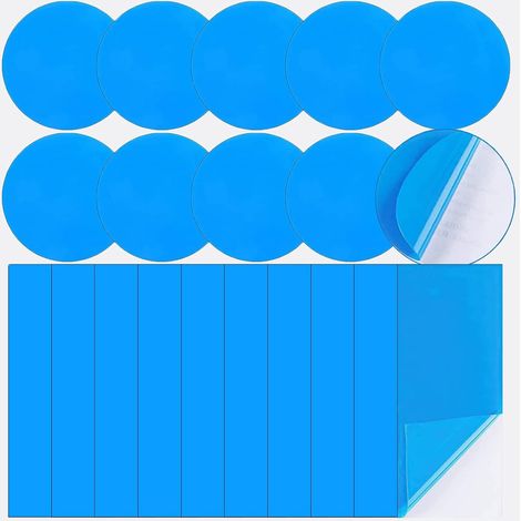 Lot de 10 Patchs de Réparation Auto-Adhésifs en PVC pour Piscine, Matelas Gonflable, Bateau Pneumatique, Kayak et Lit à Eau (1/5)