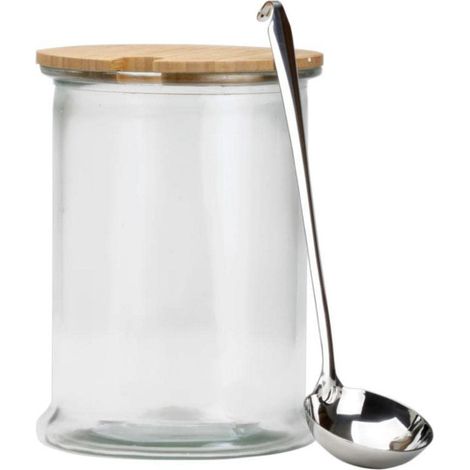 HOME DECO FACTORY CMKA1574 Vaso, Legno/Inox/Vetro, Trasparente/Marrone, Taglia Unica (1/4)