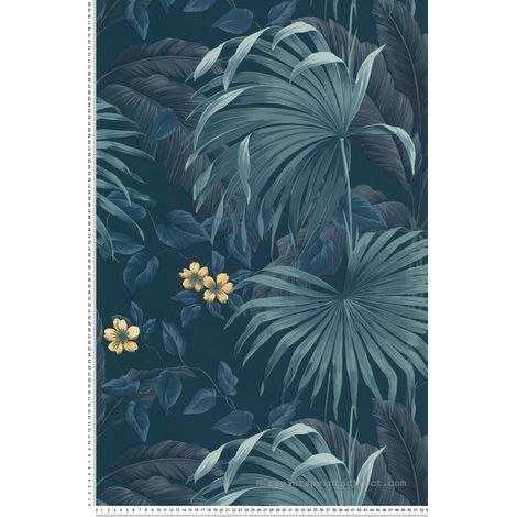 Papier peint Jungle Bleu canard Séjours & Chambres Lutèce (1/2)