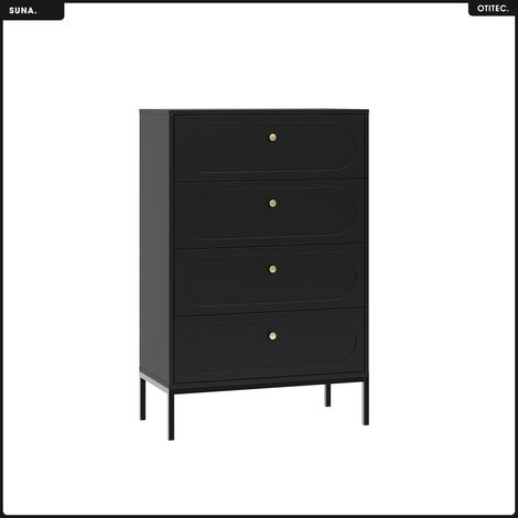 Commode - H.115 x L.75 x P.40 - SUNA - NOIR (1/5)