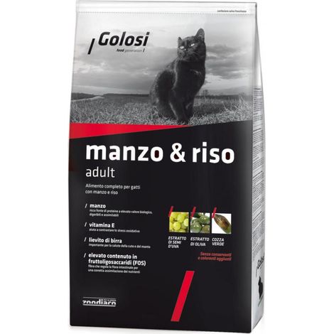 Golosi Gatto 1,5 kg Manzo e Riso Adult