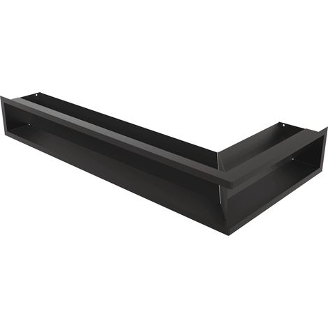 Eck-Lüftungsgitter LUFT links 80x40x12 schwarz (1/5)