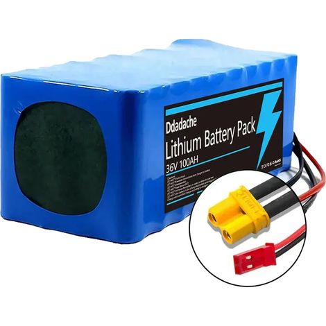 Batería para bicicleta eléctrica, capacidad de 100 Ah, 36 V, XT30-JST (1/2)