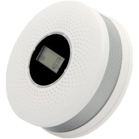 CO and smoke detector, dual, high volume, 104 x 104 x 39 mm (1/4)