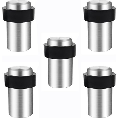 5 Butoirs Porte Sol 60mm Acier Inox Arr锚t Bloque Porte (1/5)