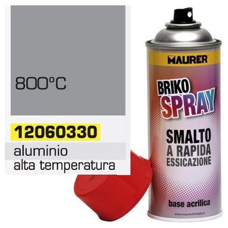 Esmalte Alte Temperature 800 ° Maurer Briko spray 400 ml Plata cf. 6 unidades (1/3)